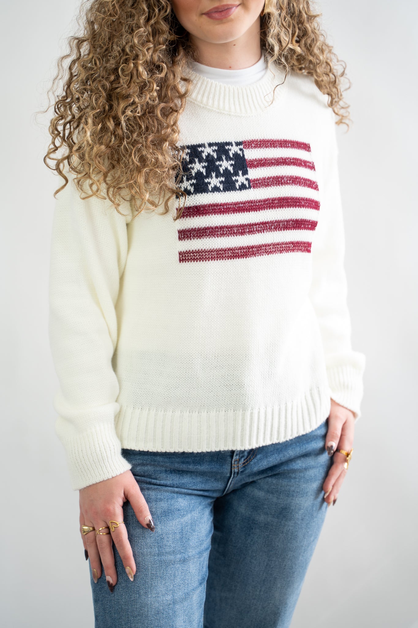 Sparkle USA Trui - Wit