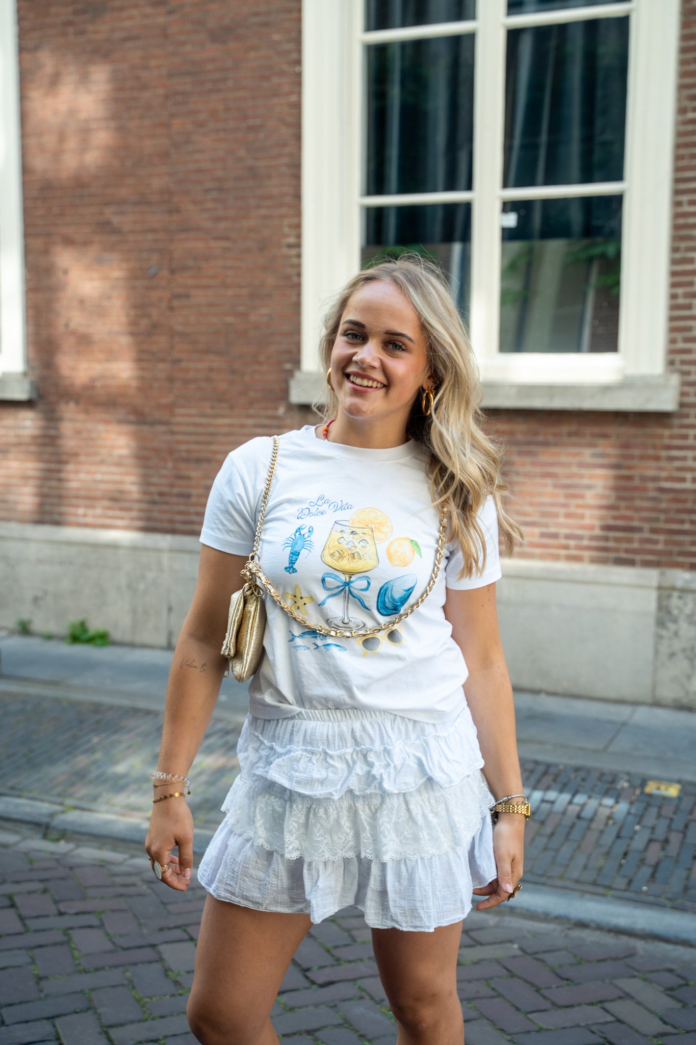 Sweet Ruffle Skirt - Wit